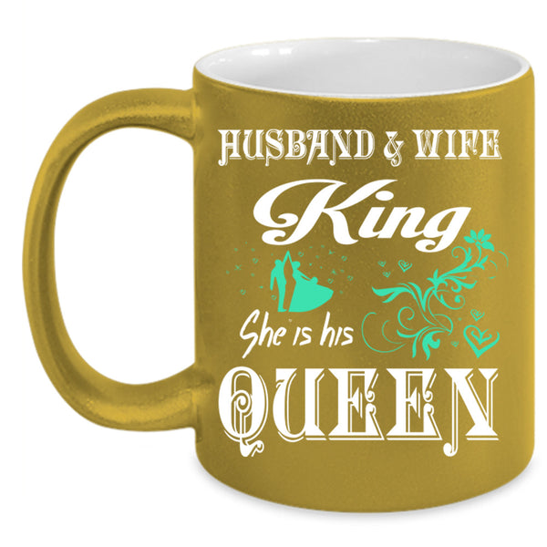 Husband & Wife Cup, King Mug, Queen Cup, Just Marry Mug