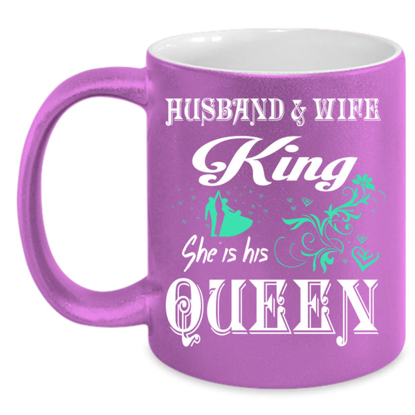 Husband & Wife Cup, King Mug, Queen Cup, Just Marry Mug