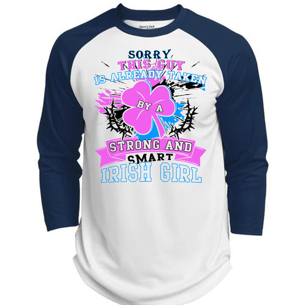 This Guy Is Already Taken By A Smart Irish Girl T Shirt, Being A Lady T Shirt, Awesome T-Shirts  (Polyester Game Baseball Jersey)