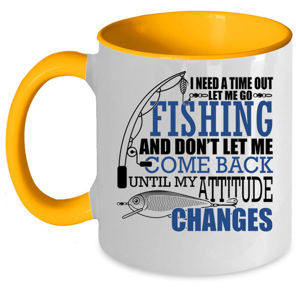 I Love Fishing Coffee Mug, Let Me Go Fishing Accent Mug