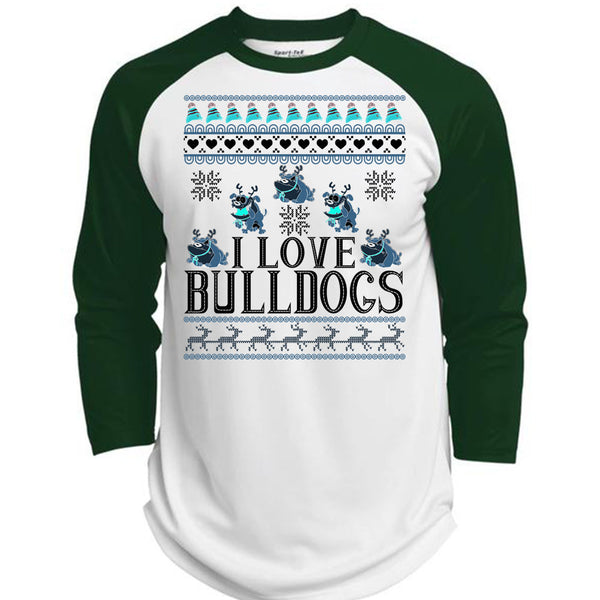 I Love Bulldogs T Shirt, My Favorite T Shirt, Awesome T-Shirts  (Polyester Game Baseball Jersey)
