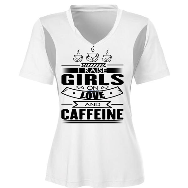 I Raise Girls On Love And Caffeine T Shirt, I Love Coffee T Shirt, Awesome T-Shirts