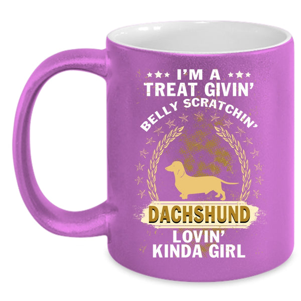 Dachshund Loving Kinda Girl Coffee Mug, Dog Lovers Coffee Cup