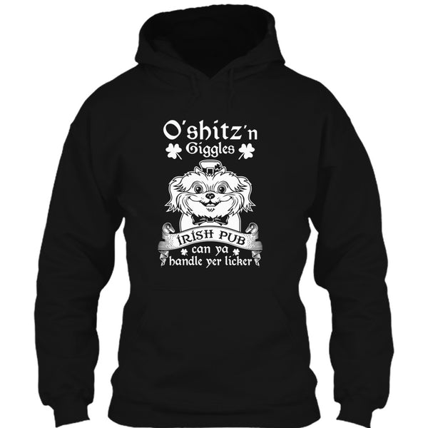 A black t-shirt with the shopify logo