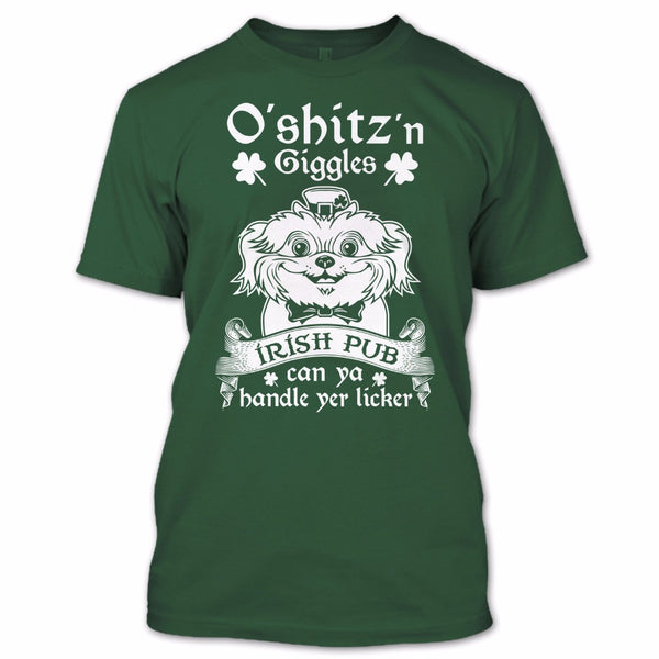 A black t-shirt with the shopify logo