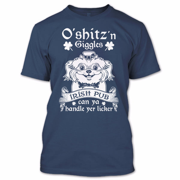 A black t-shirt with the shopify logo