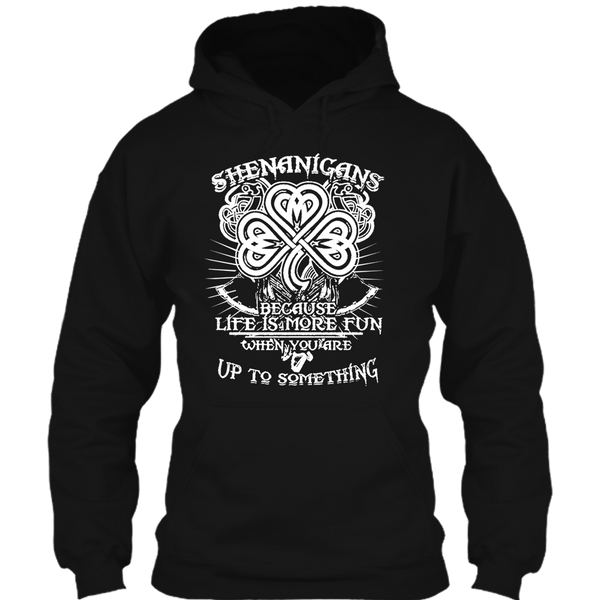 A black t-shirt with the shopify logo