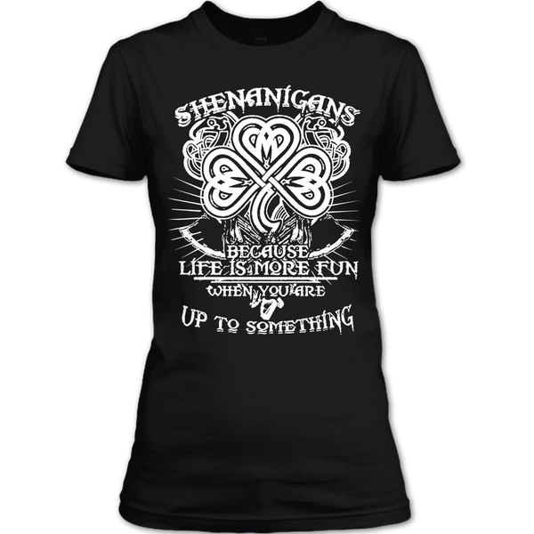 A black t-shirt with the shopify logo