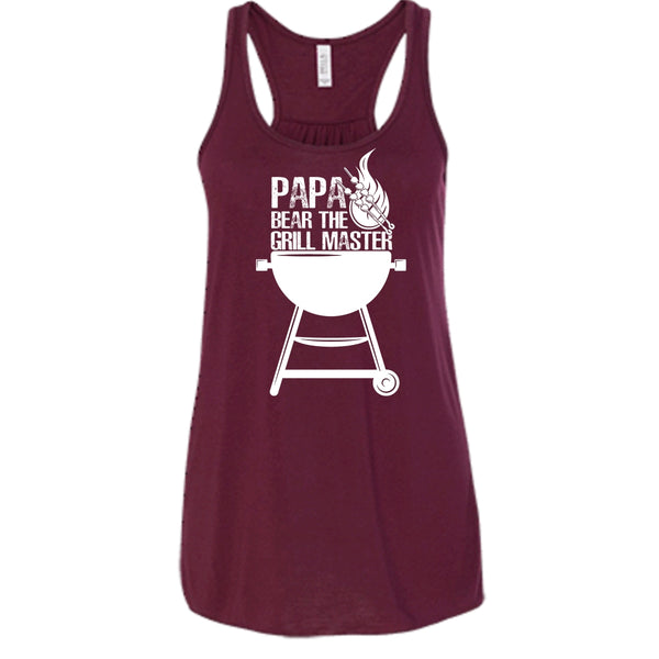Papa Bear The Grill Master T Shirt, Cooking Papa Tank Top