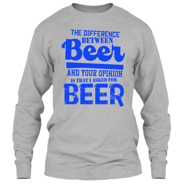 The Difference Between Beer T Shirt, Coolest Beer Drinker T Shirt