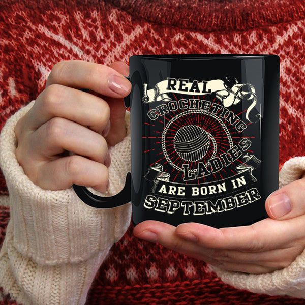 Real Crocheting Ladies Coffee Mug, Born In September Coffee Cup