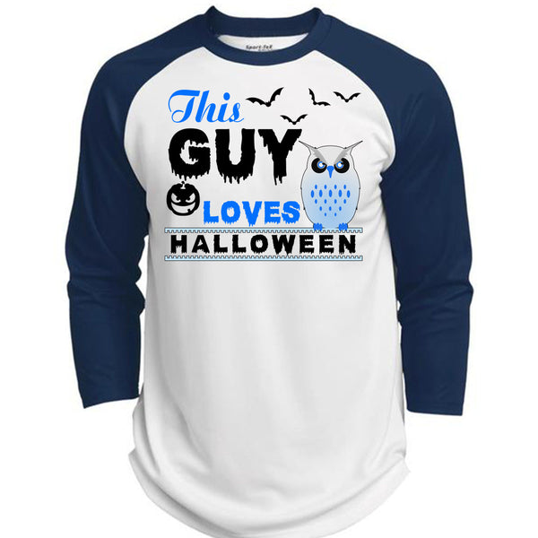 This Guy Loves Halloween T Shirt, Wait For Halloween T Shirt, Awesome T-Shirts  (Polyester Game Baseball Jersey)