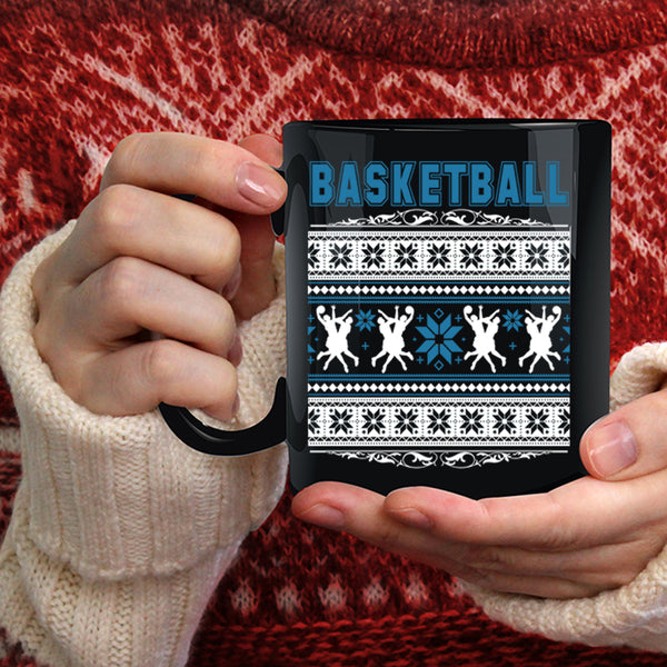 Basketball Coffee Mug, Ugly Christmas Coffee Cup