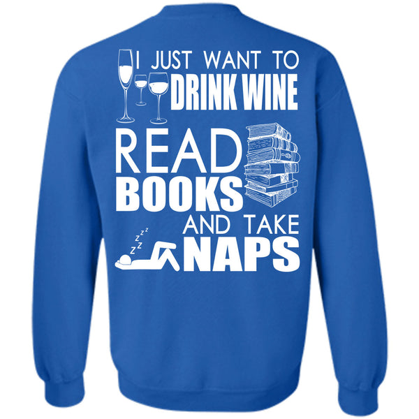 Books And Take Naps T Shirt, I Love Book Sweatshirt