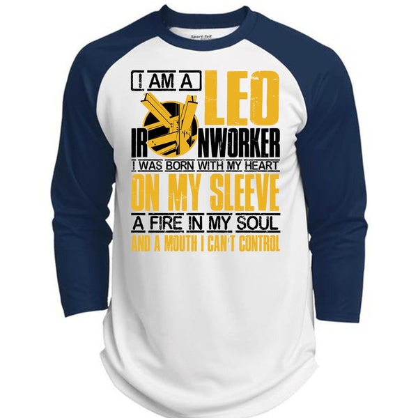 I Am A Leo Ironworker T Shirt, I Love Ironworker T Shirt, Awesome T-Shirts  (Polyester Game Baseball Jersey)