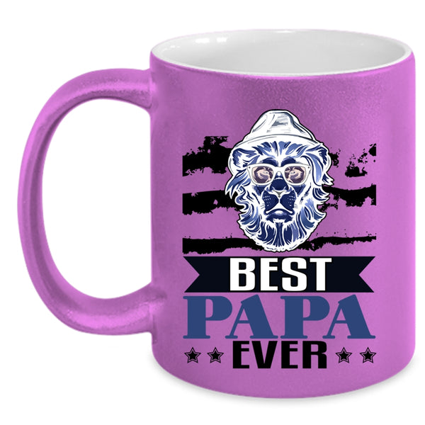 Gift For Dad Coffee Mug, Best Papa Ever Accent Mug