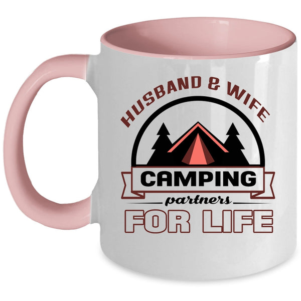 Husband And Wife Camping Partners For Life Mug, Cool Cup