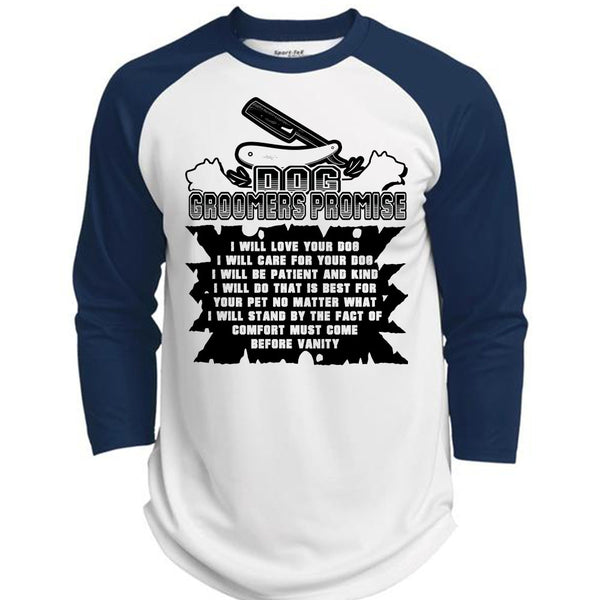 Dog Groomers Promise I Will Love Your Dog T Shirt, Favorite T Shirt  (Polyester Game Baseball Jersey)