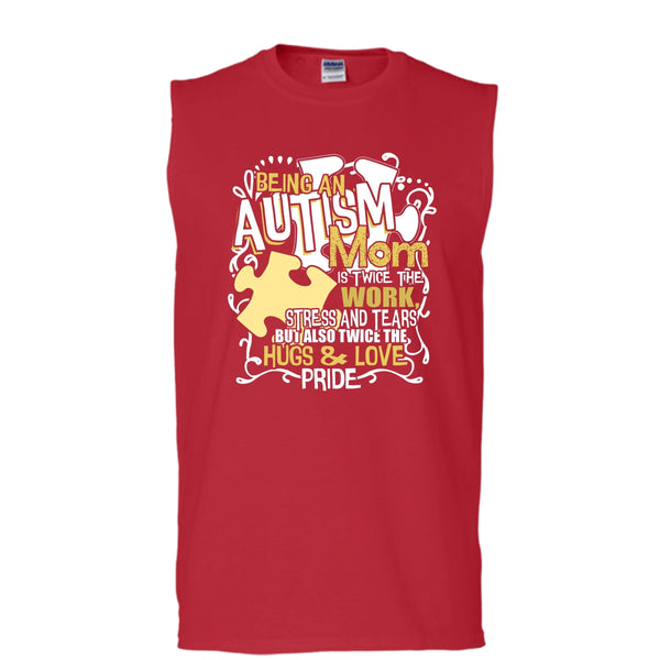 Being An Autism Mom T Shirt, I'm Autism Mom Tank Top (Men's Cotton Sleeveless)
