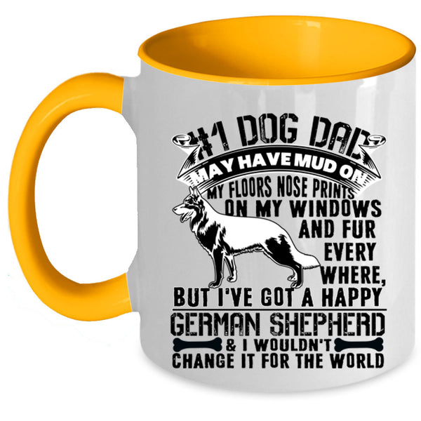 I've Got A Happy German Shepherd Coffee Mug, Dog Dad Accent Mug