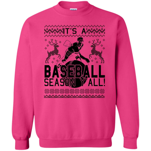 Merry Christmas Gift T Shirt, It's A Baseball Season Y'all Sweatshirt