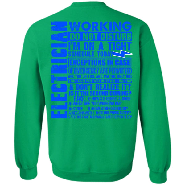 I Love Electrician T Shirt, Electrician Working Do Not Disturb Sweatshirt