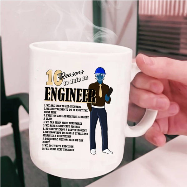 Cool Couple Coffee Mug, 10 Reasons To Date An Engineer Cup