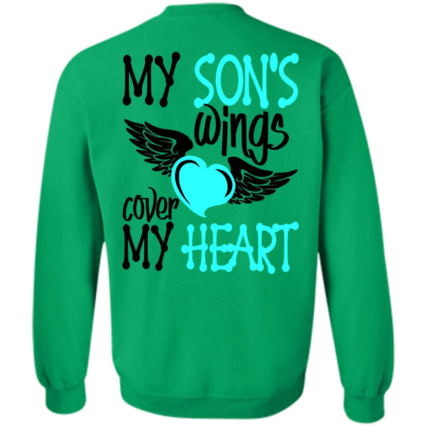 I Love Son T Shirt, My Son's Wings Cover My Heart Sweatshirt