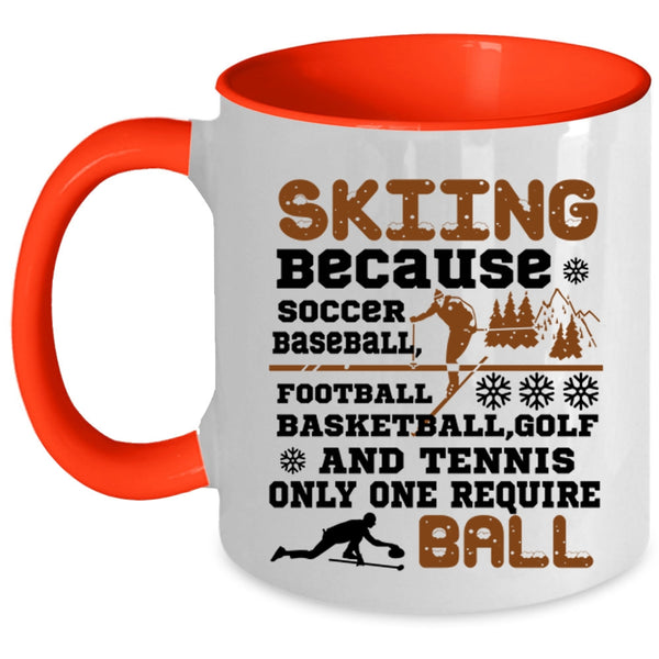 Cute Gift For Skier Coffee Mug, Skiing Accent Mug