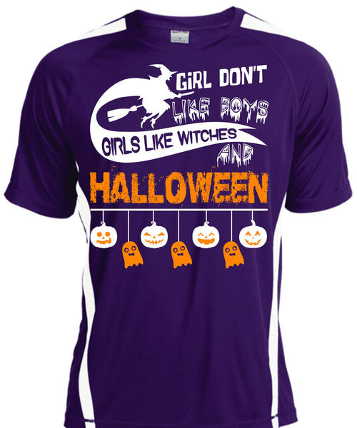 Girls Like Witches And Halloween T Shirt, Girl Don't Like Boys T Shirt, Cool Shirt