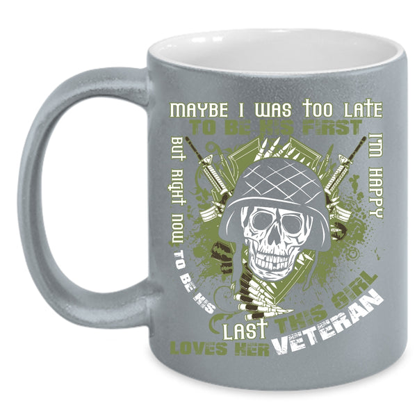 This Girl Loves Her Veteran Coffee Mug, Cute Veteran's Wife Coffee Cup
