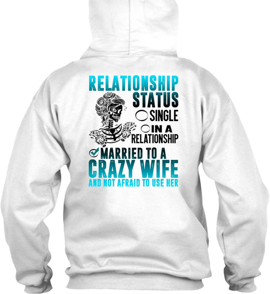 Married To A Crazy Wife T Shirt, I Love Husband T Shirt