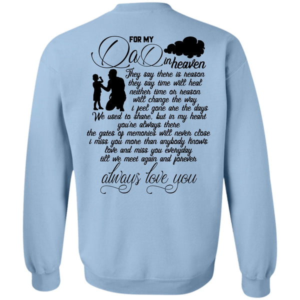 I Love Dad T Shirt, For My Dad In Heaven Sweatshirt