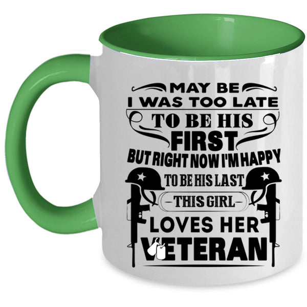 Couple Coffee Mug, This Girl Loves Her Veteran Accent Mug