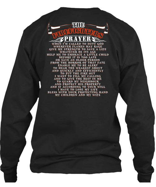 The Firefighters Prayer T Shirt, My Children And My Wife T Shirt