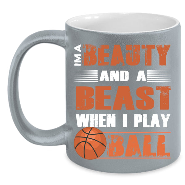 I Play Ball Coffee Mug, Cool Volleyball Coffee Cup