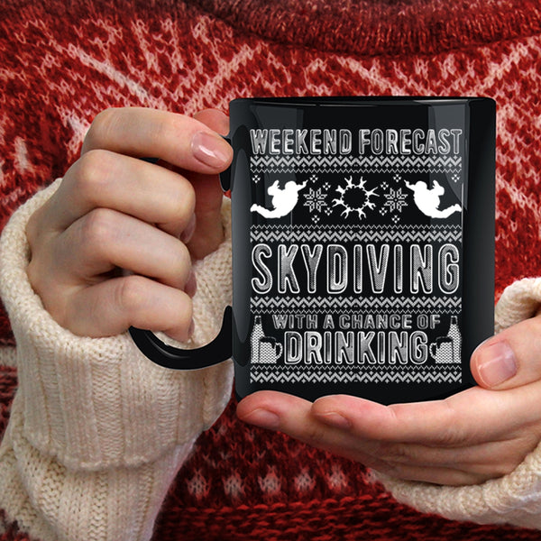Weekend Forecast Skydiving Coffee Mug, Christmas Gift For Skydiver Coffee Cup