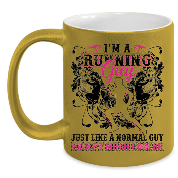 Cool Gift For Running Guy Coffee Mug, I'm A Running Guy Accent Mug