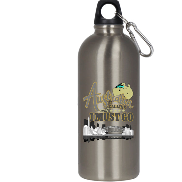 Australia Is Calling And I Must Go 20 oz Stainless Steel Bottle,Funny Traveling Outdoor Sports Water Bottle