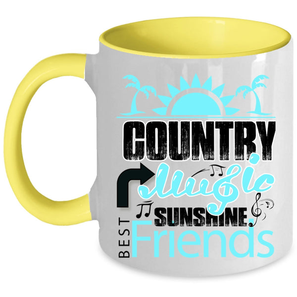 Best Sunshine Friends Coffee Mug, Country Music Accent Mug