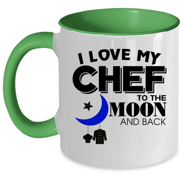 Gift For Chef's Husband Coffee Mug, I Love My Chef Accent Mug