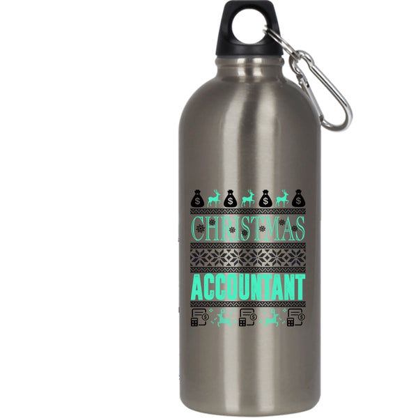 Christmas Accountant 20 oz Stainless Steel Bottle,Cute Gift For Accountant Outdoor Sports Water Bottle