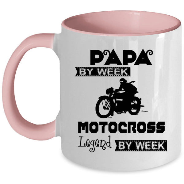 Motocross Legend By Week Coffee Mug, Papa By Week Accent Mug