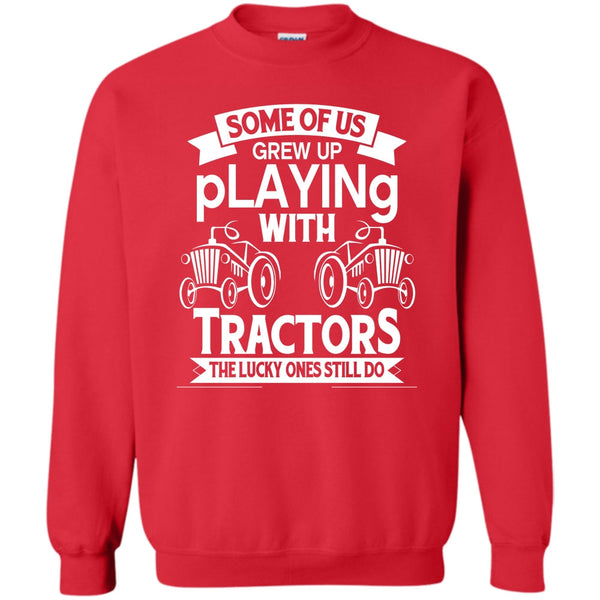 Playing With Tractors T Shirt, Tractors Driving Sweatshirt