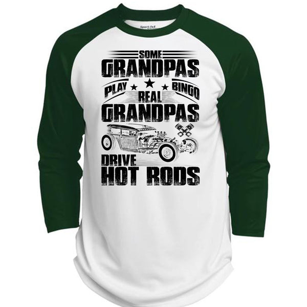 Real Grandpas Drive Hot Rods T Shirt, I Love Biker T Shirt, Awesome T-Shirts  (Polyester Game Baseball Jersey)