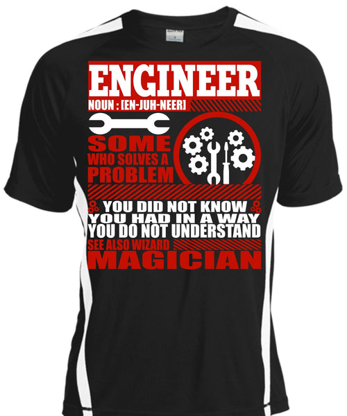 A black t-shirt with the shopify logo