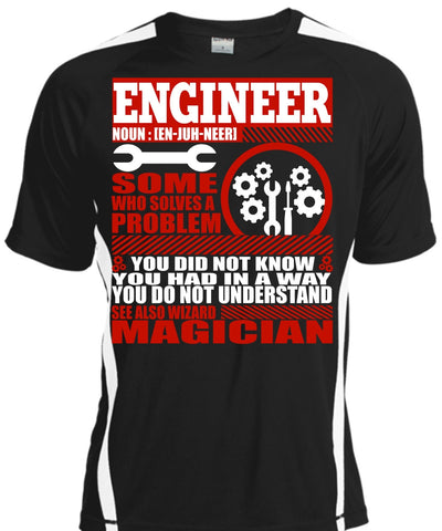 A black t-shirt with the shopify logo