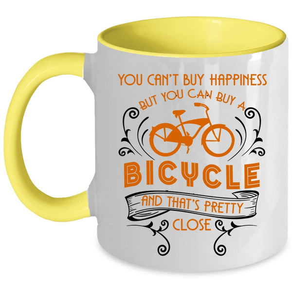 I Love Bicycle Coffee Mug, Bicycle Make Me Happy Accent Mug