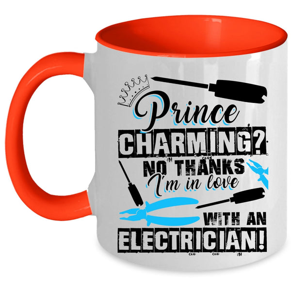 My Girlfriend Coffee Mug, I'm In Love With An Electrician Accent Mug