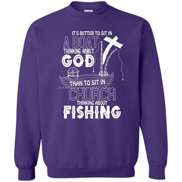 Thinking About Fishing T Shirt, I Love Fishing Sweatshirt